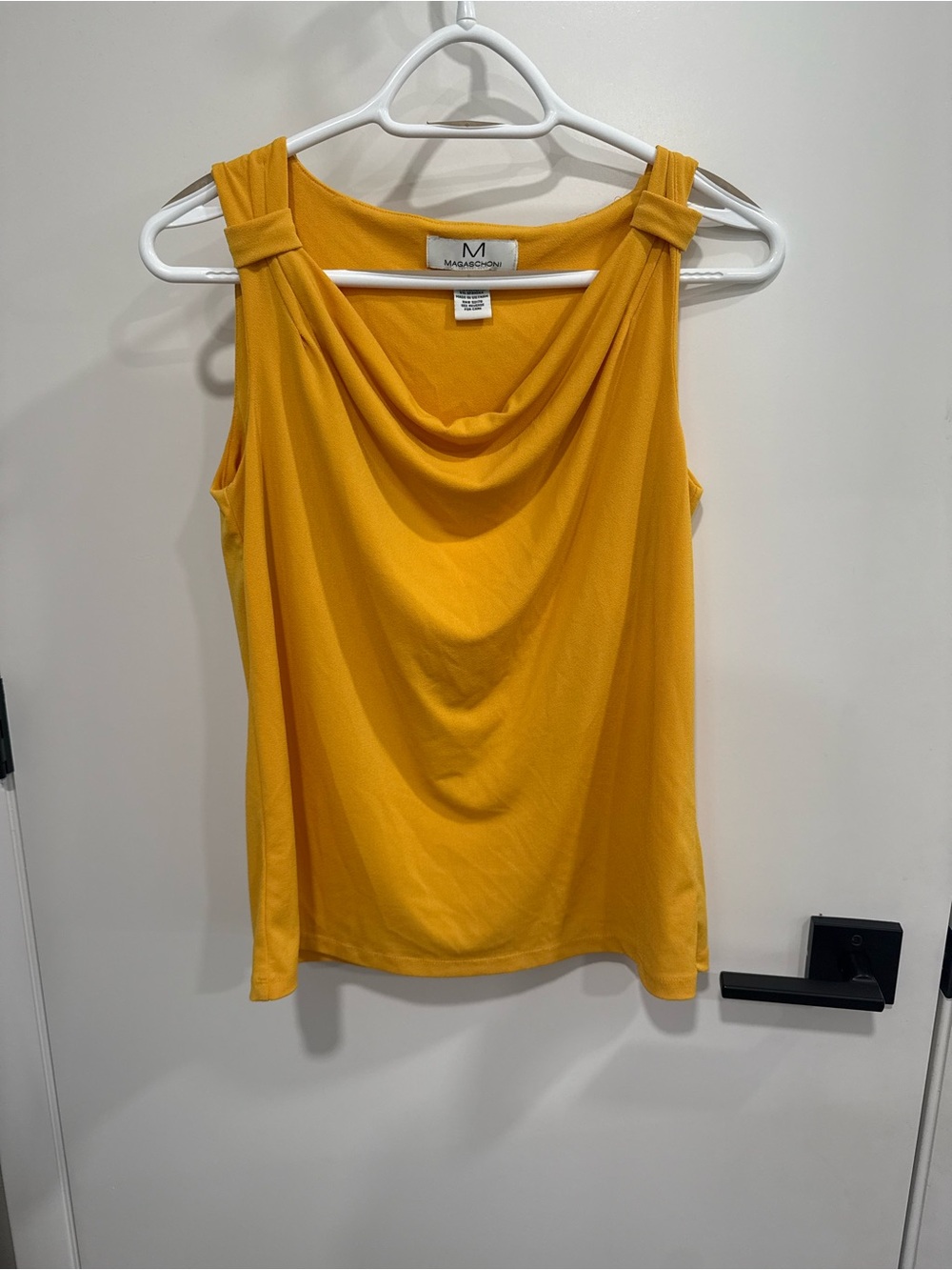 MacKenzie-Childs Mustard Yellow Draped Neck Camisole